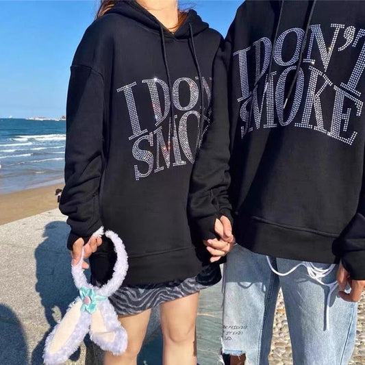 I Don't Smoke' Rhinestone Hoodie