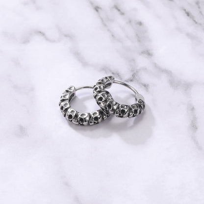 Stacked Skull Earrings