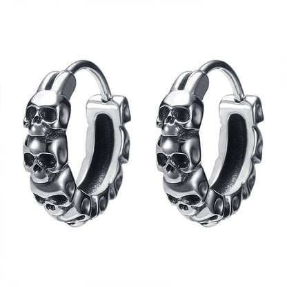 Stacked Skull Earrings