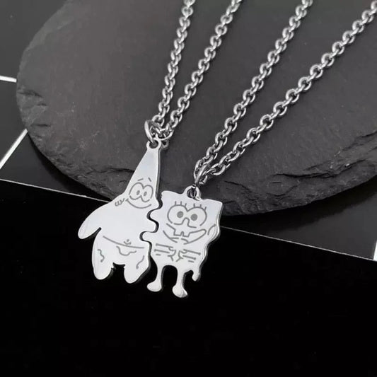 Spongebob Patrick Friendship Necklace