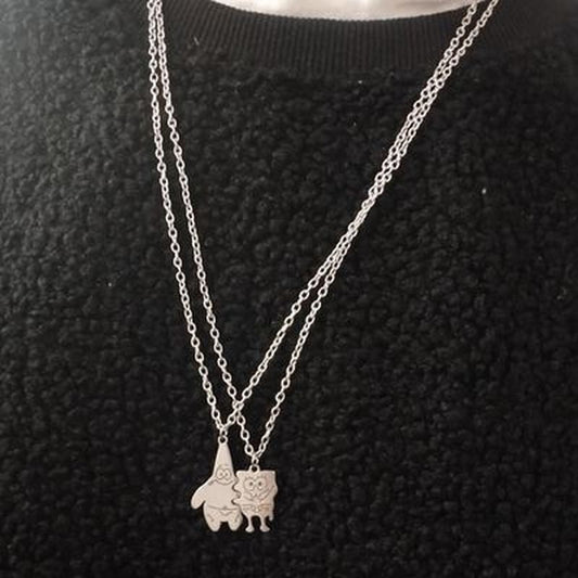 Spongebob Patrick Friendship Necklace