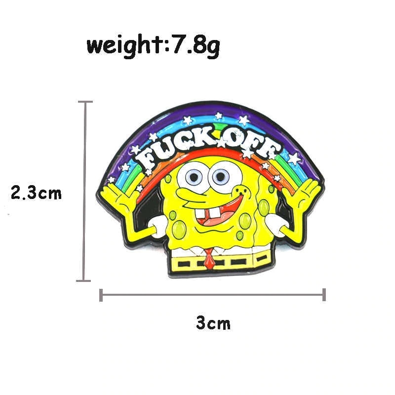 Fuck Off Spongebob Pin