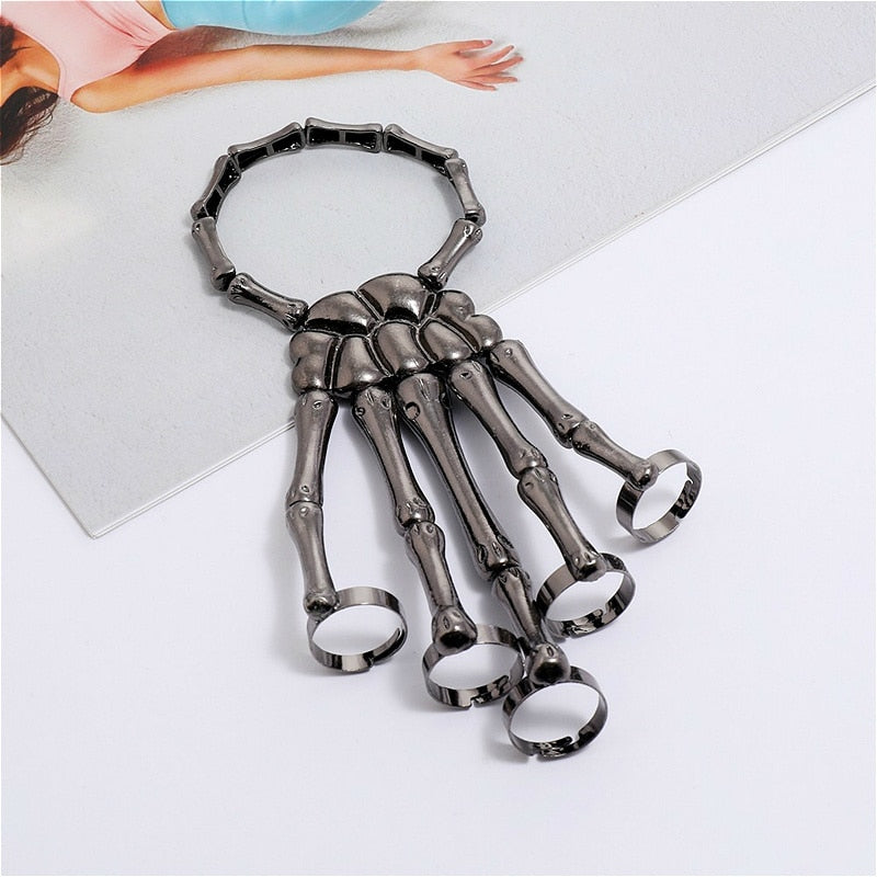 5 Finger Skeleton Ring