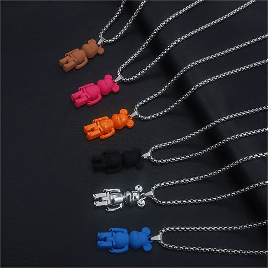 Brick Bear Necklace