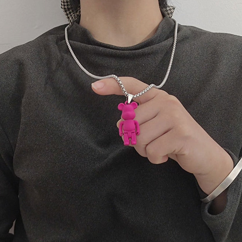 Brick Bear Necklace