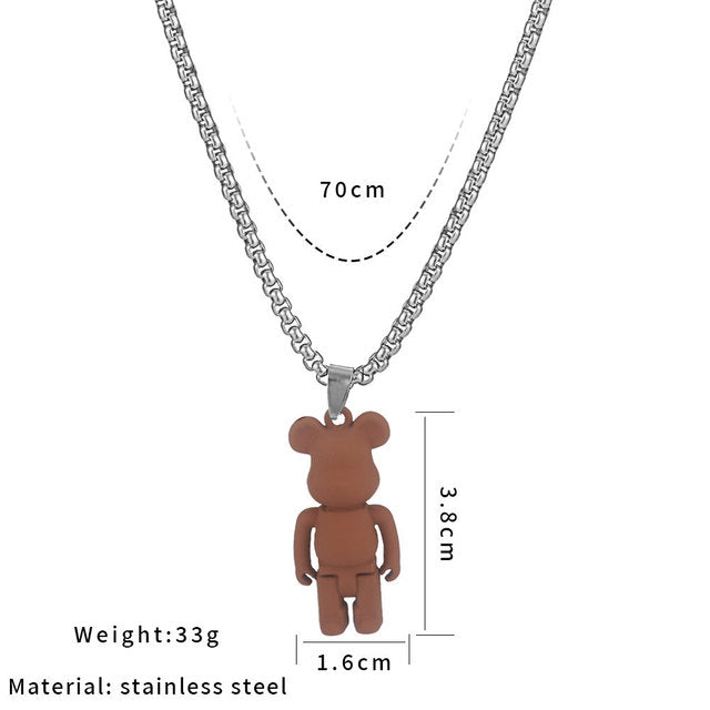 Brick Bear Necklace