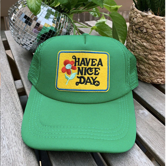 Have A Nice Day Flower Hat