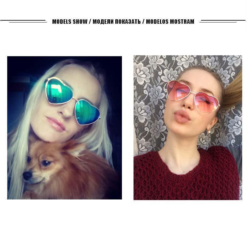 Heart Shaped Gradient Sunglasses