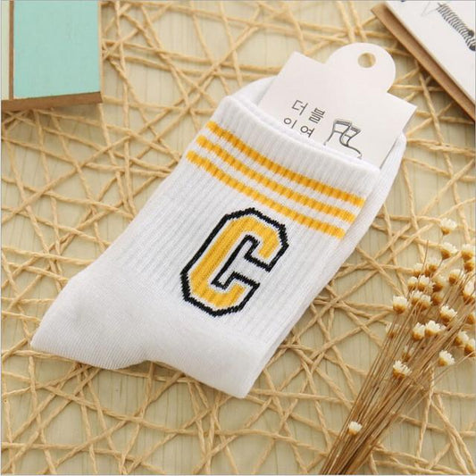Letter Printed Socks