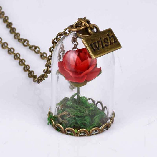 Rose Bottle Necklace