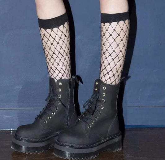 Below Knee Fishnet Socks