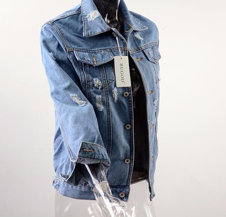 Distressed Oversized Denim Jacket