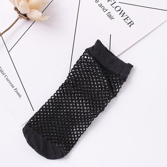 Black Fishnet Ankle Socks