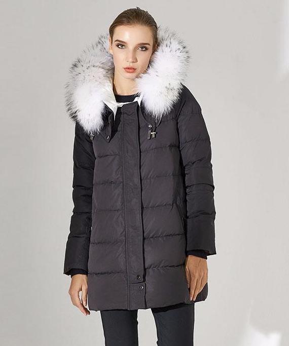 Faux Fox Extended Down Jacket