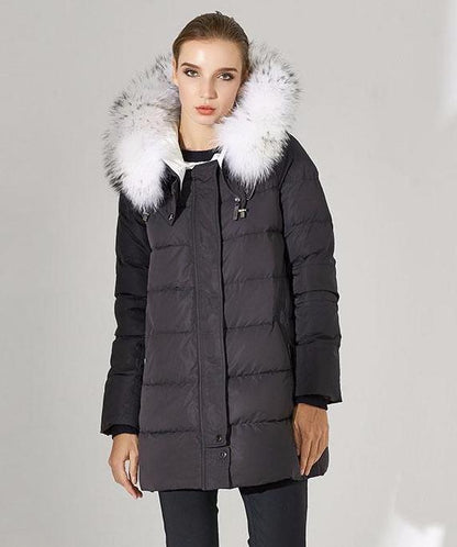 Faux Fox Extended Down Jacket