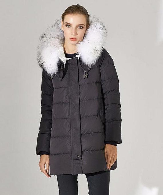 Faux Fox Extended Down Jacket