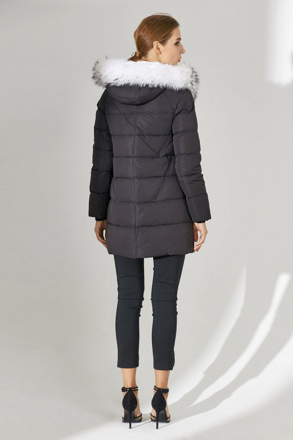 Faux Fox Extended Down Jacket