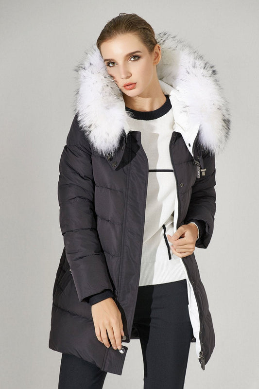 Faux Fox Extended Down Jacket