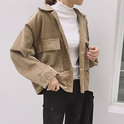 Corduroy Large Pocket Jacket