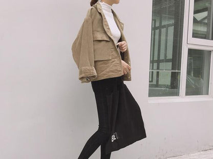 Corduroy Large Pocket Jacket