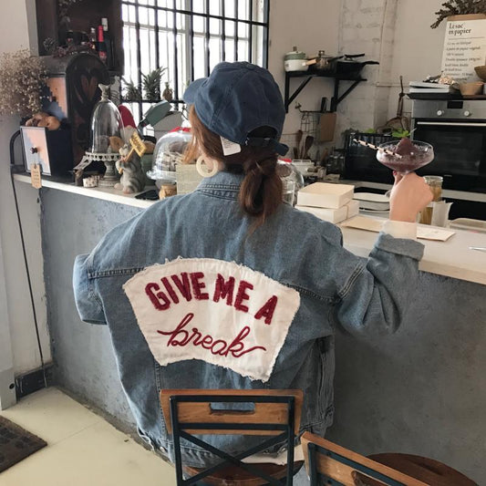 Give Me A Break' Denim Jacket