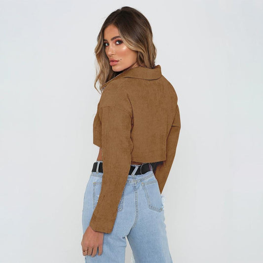 Cropped Corduroy Jacket