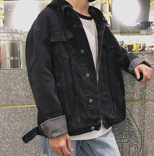 Oversized Distressed Denim Jacket