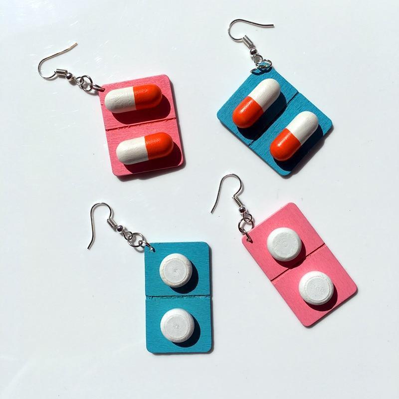 Pill Capsule Earrings