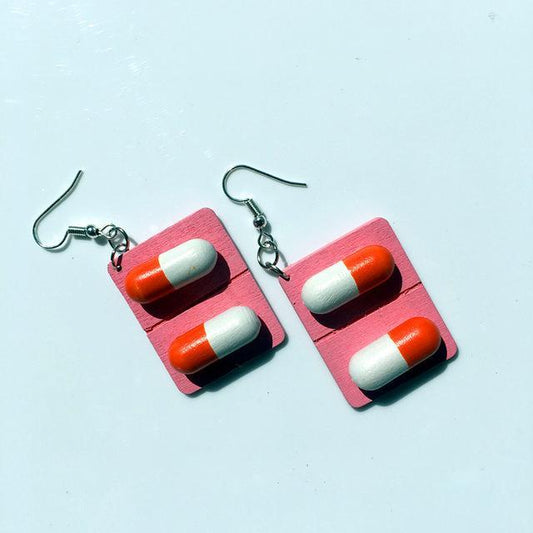 Pill Capsule Earrings