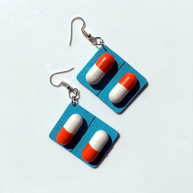 Pill Capsule Earrings