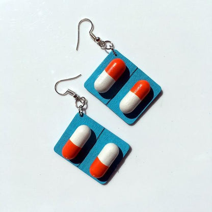 Pill Capsule Earrings