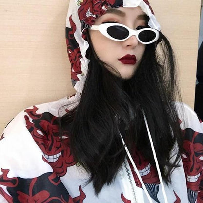 Devil Button Up Top
