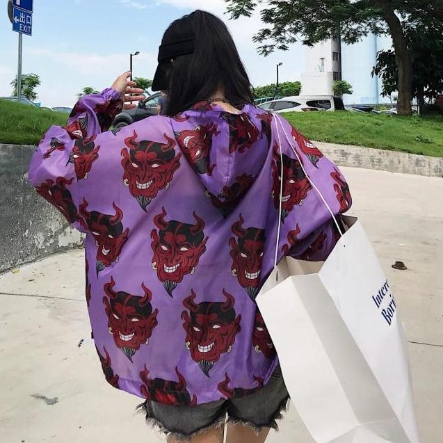 Devil Button Up Top