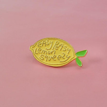 Easy Peasy Lemon Squeezy Enamel Pins