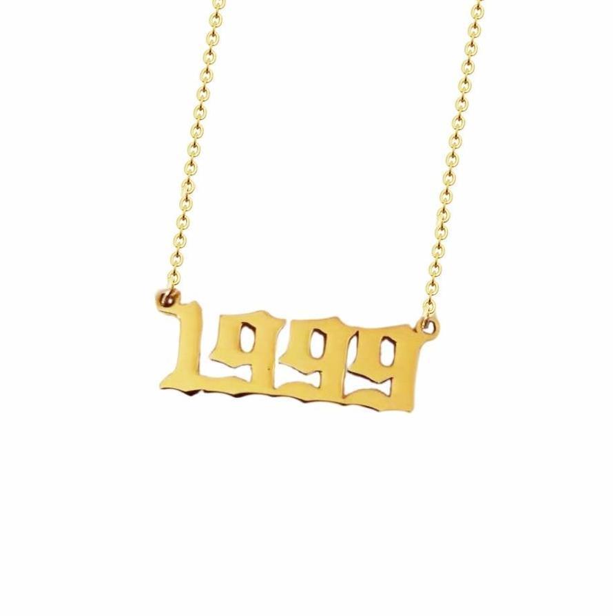 90s Baby Custom Year Necklace