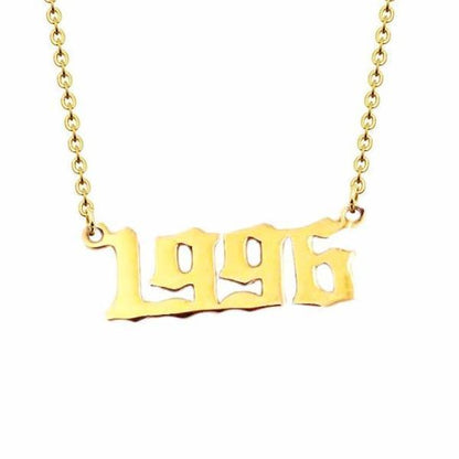 90s Baby Custom Year Necklace