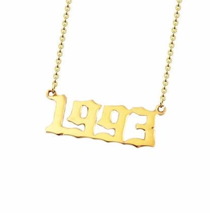 90s Baby Custom Year Necklace