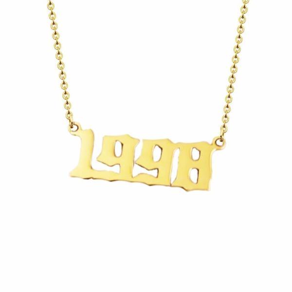 90s Baby Custom Year Necklace