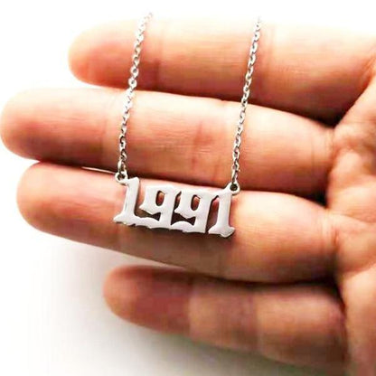 90s Baby Custom Year Necklace