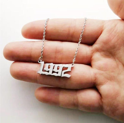 90s Baby Custom Year Necklace