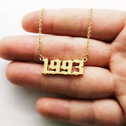 90s Baby Custom Year Necklace