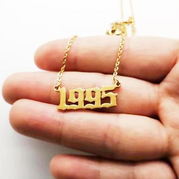 90s Baby Custom Year Necklace