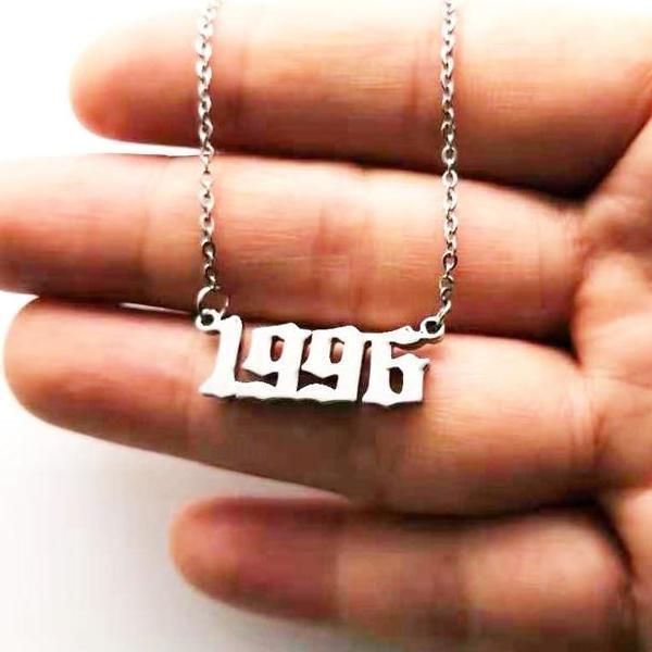 90s Baby Custom Year Necklace