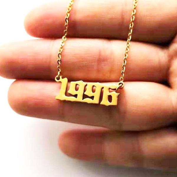 90s Baby Custom Year Necklace