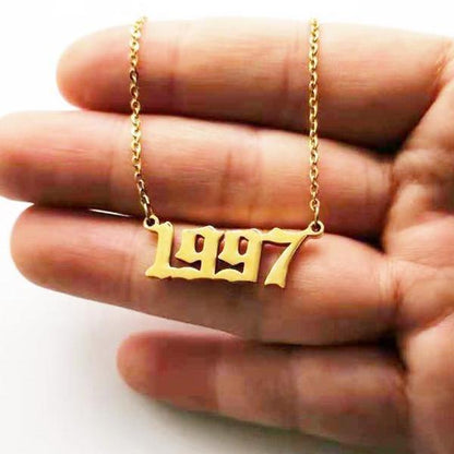 90s Baby Custom Year Necklace