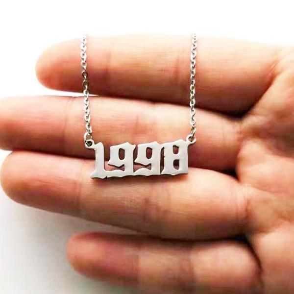 90s Baby Custom Year Necklace
