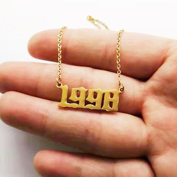 90s Baby Custom Year Necklace