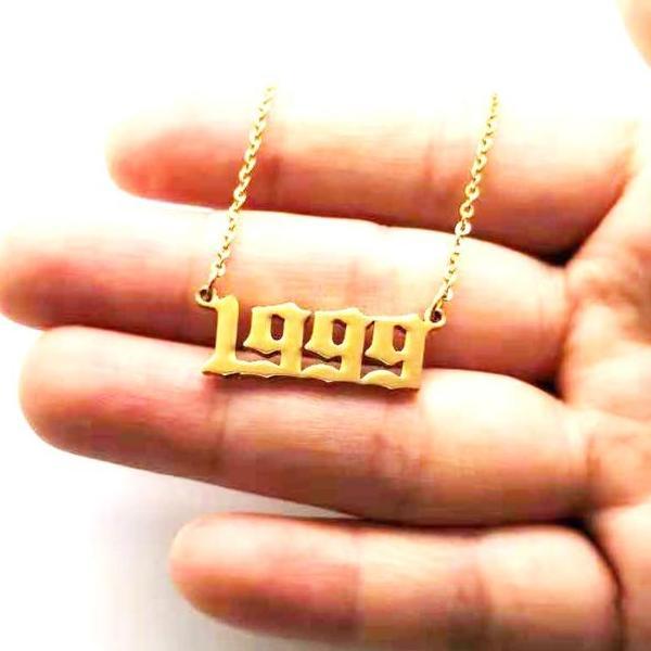 90s Baby Custom Year Necklace