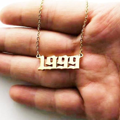 90s Baby Custom Year Necklace