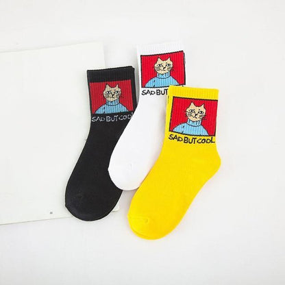 Sad But Cool' Cat Socks